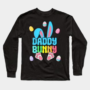 Daddy Bunny Ears Easter Cool Family Dad Happy Father Papa Long Sleeve T-Shirt